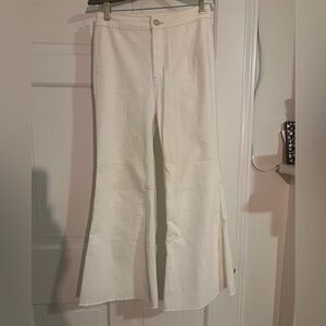 Free People White Flared Jeans